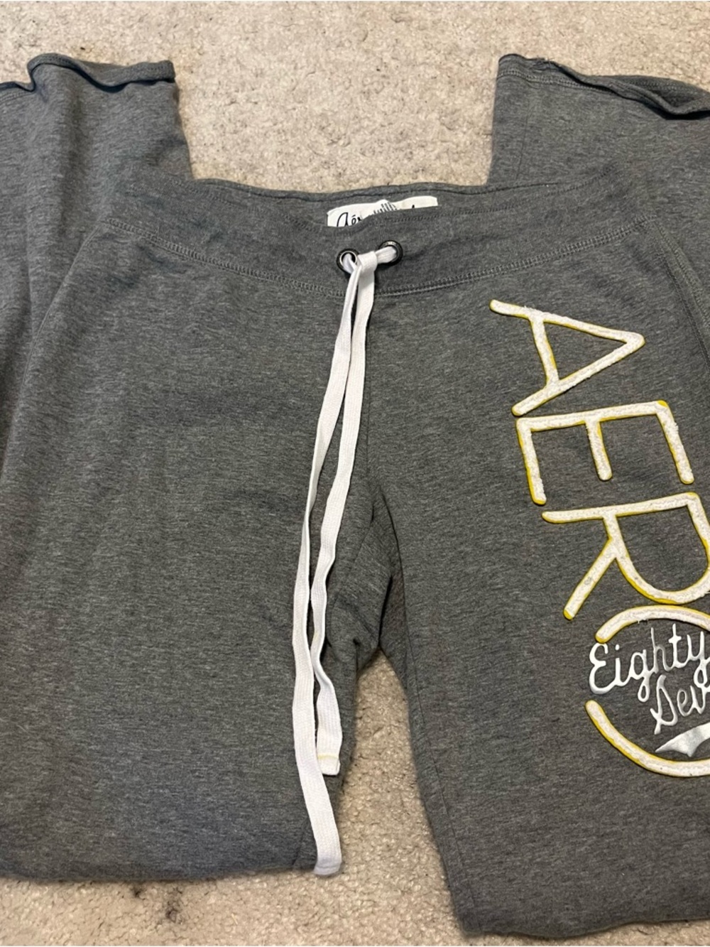 Aeropostale Gray Logo Jogger Bottoms